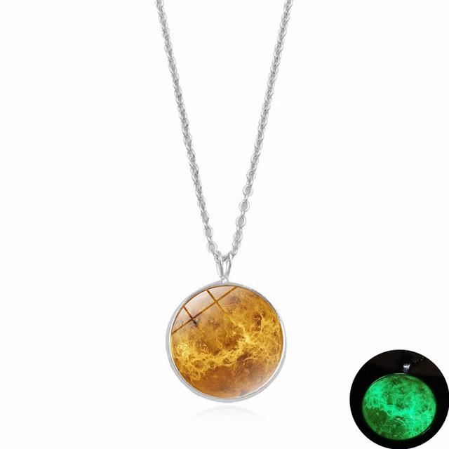 Magical Glow In The Dark Moon Necklace - Floral Fawna