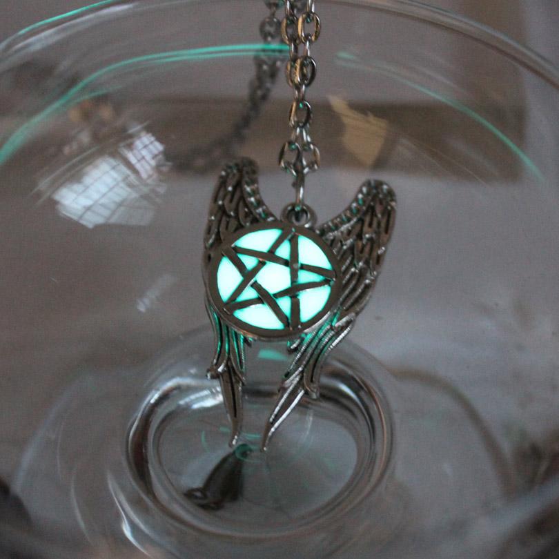 Magical Glow In The Dark Pentagram Necklace - Floral Fawna
