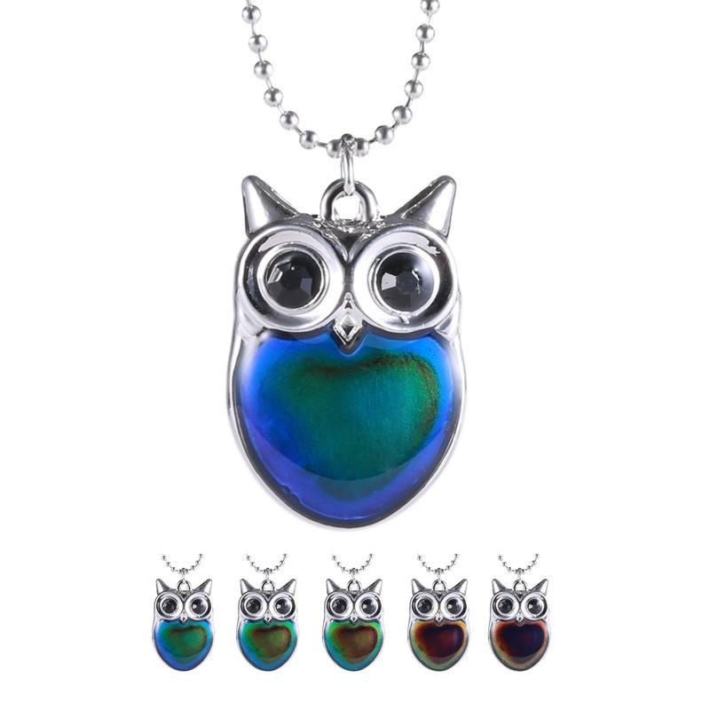 Magical Owl Mood Necklace - Floral Fawna