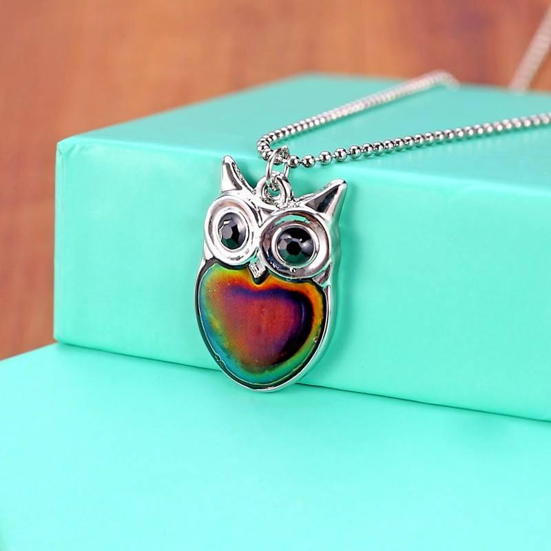 Magical Owl Mood Necklace - Floral Fawna