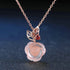 Majestic Rose Quartz & Garnet Necklace - Floral Fawna