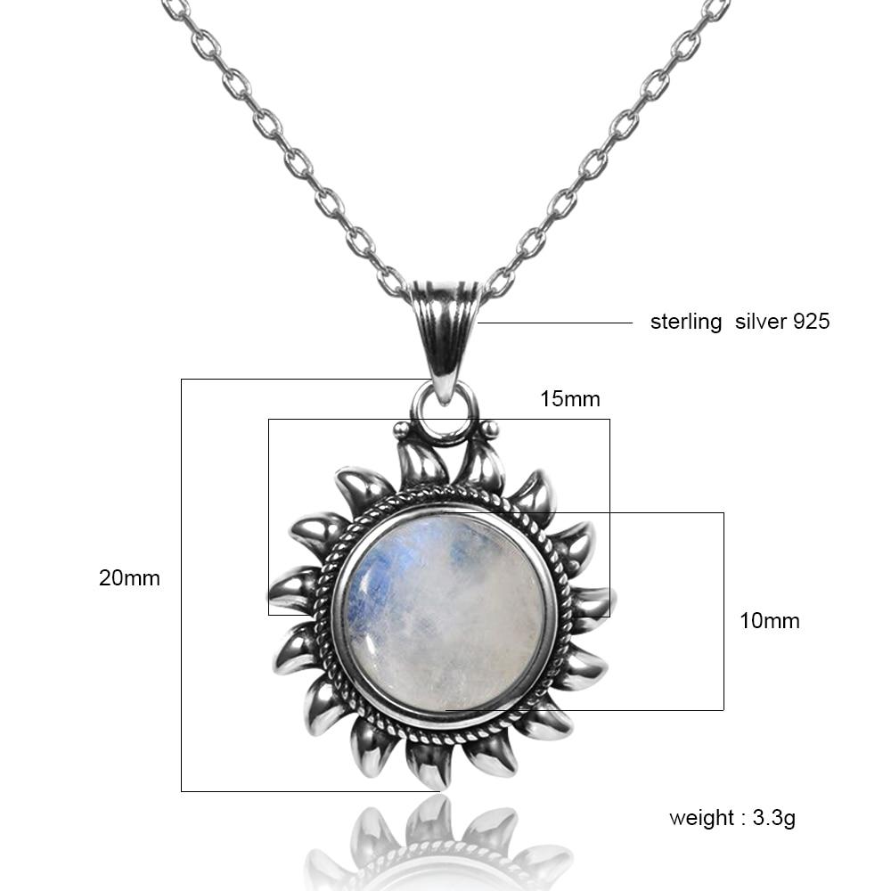 Majestic Sun Natural Moonstone Necklace - Floral Fawna