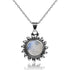 Majestic Sun Natural Moonstone Necklace - Floral Fawna