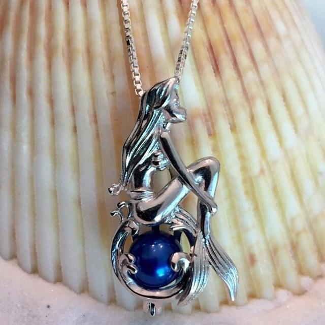 Mermaid Pearl Locket Necklace - Floral Fawna