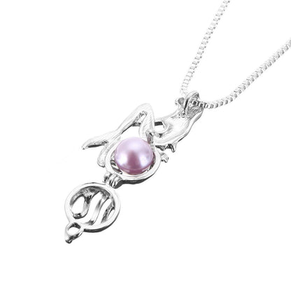 Mermaid Pearl Locket Necklace - Floral Fawna