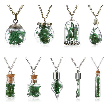 Moss Botanical Wish Necklace - Floral Fawna