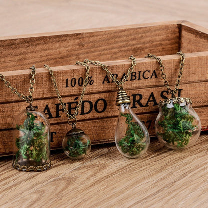 Moss Botanical Wish Necklace - Floral Fawna