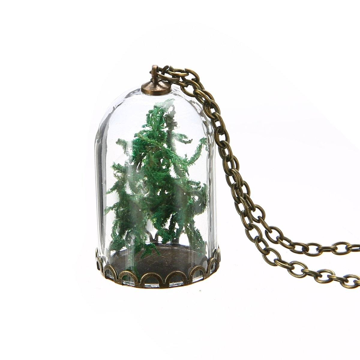 Moss Botanical Wish Necklace - Floral Fawna