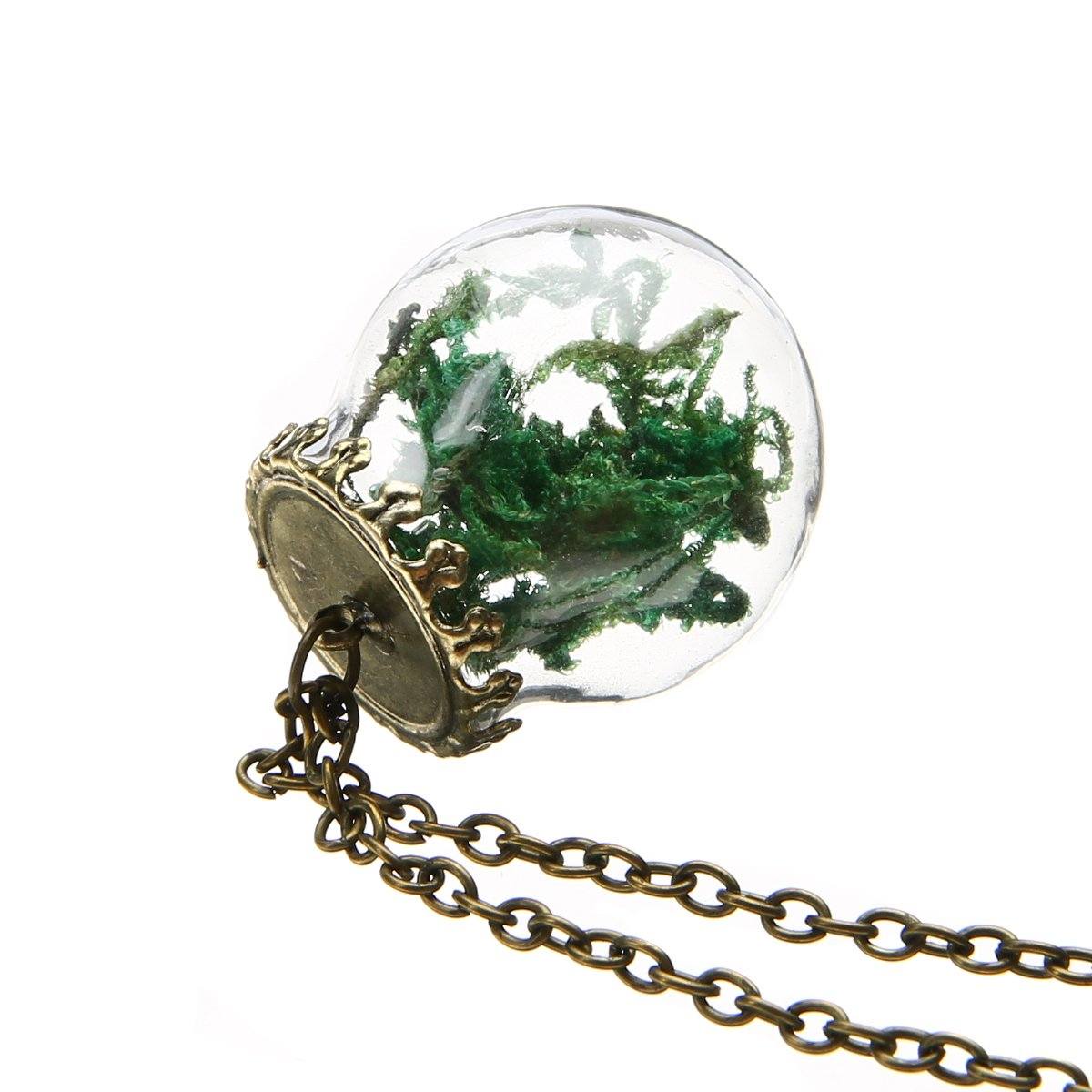 Moss Botanical Wish Necklace - Floral Fawna