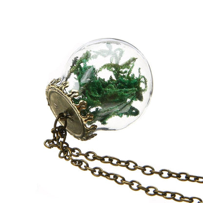 Moss Botanical Wish Necklace - Floral Fawna