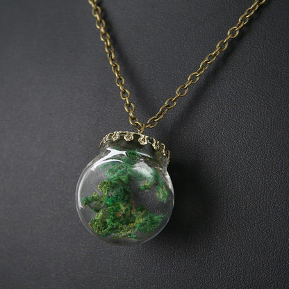 Moss Botanical Wish Necklace - Floral Fawna