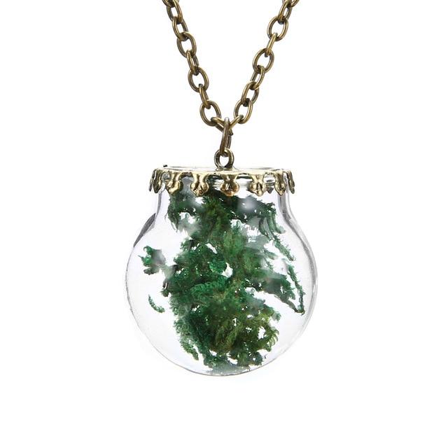 Moss Botanical Wish Necklace - Floral Fawna