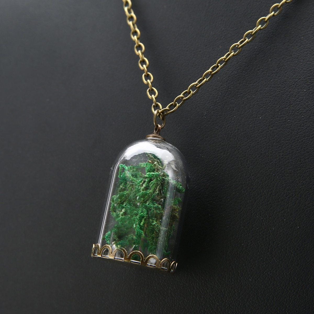 Moss Botanical Wish Necklace - Floral Fawna