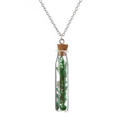 Moss Botanical Wish Necklace - Floral Fawna