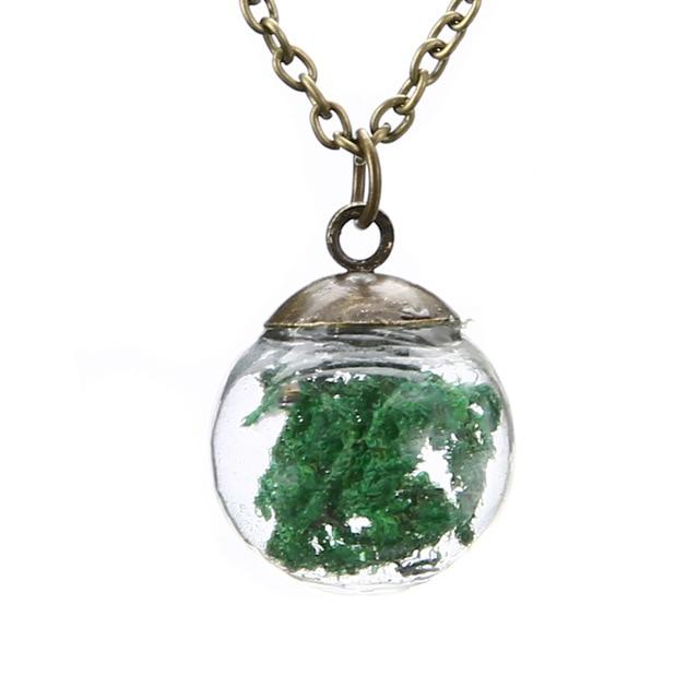 Moss Botanical Wish Necklace - Floral Fawna