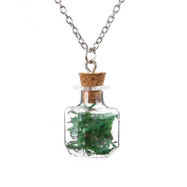 Moss Botanical Wish Necklace - Floral Fawna