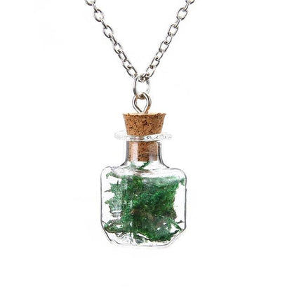 Moss Botanical Wish Necklace - Floral Fawna