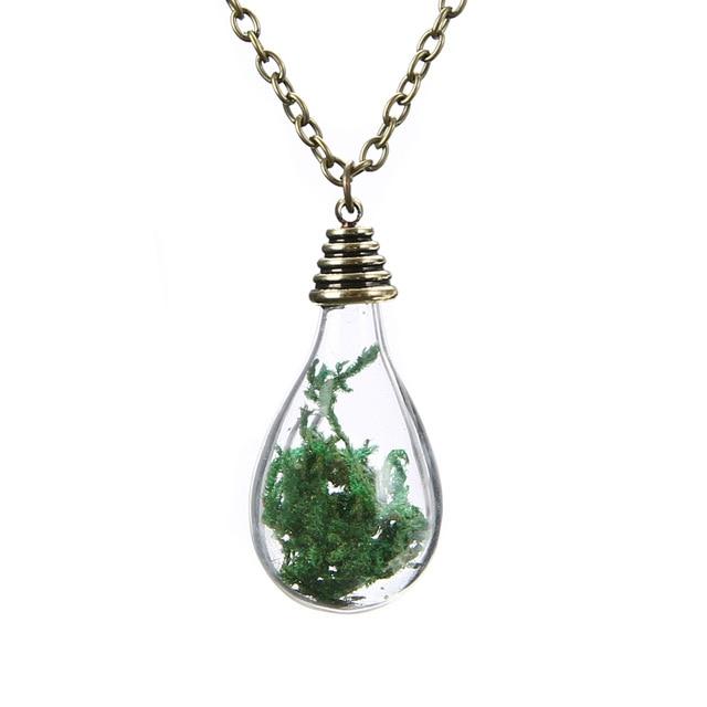 Moss Botanical Wish Necklace - Floral Fawna