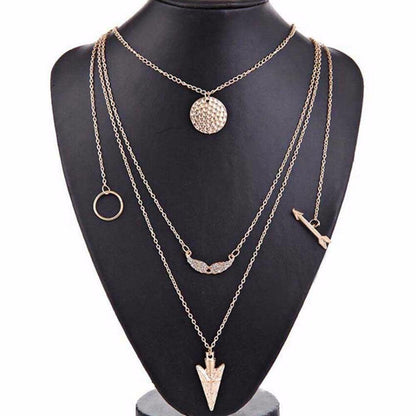 Multilayer Arrow Summer Necklace - Floral Fawna