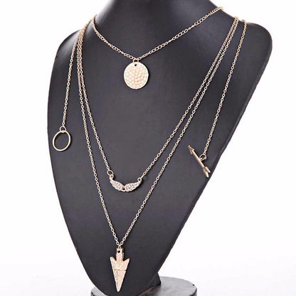 Multilayer Arrow Summer Necklace - Floral Fawna