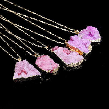 Natural Shape Stone Necklace - Floral Fawna