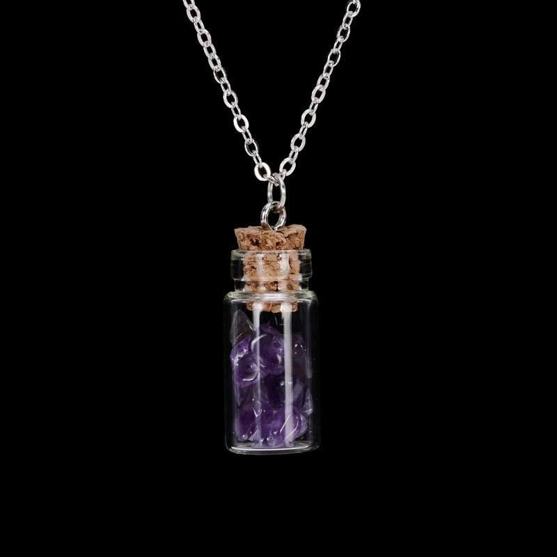 Natural Stone Wish Necklace - Floral Fawna