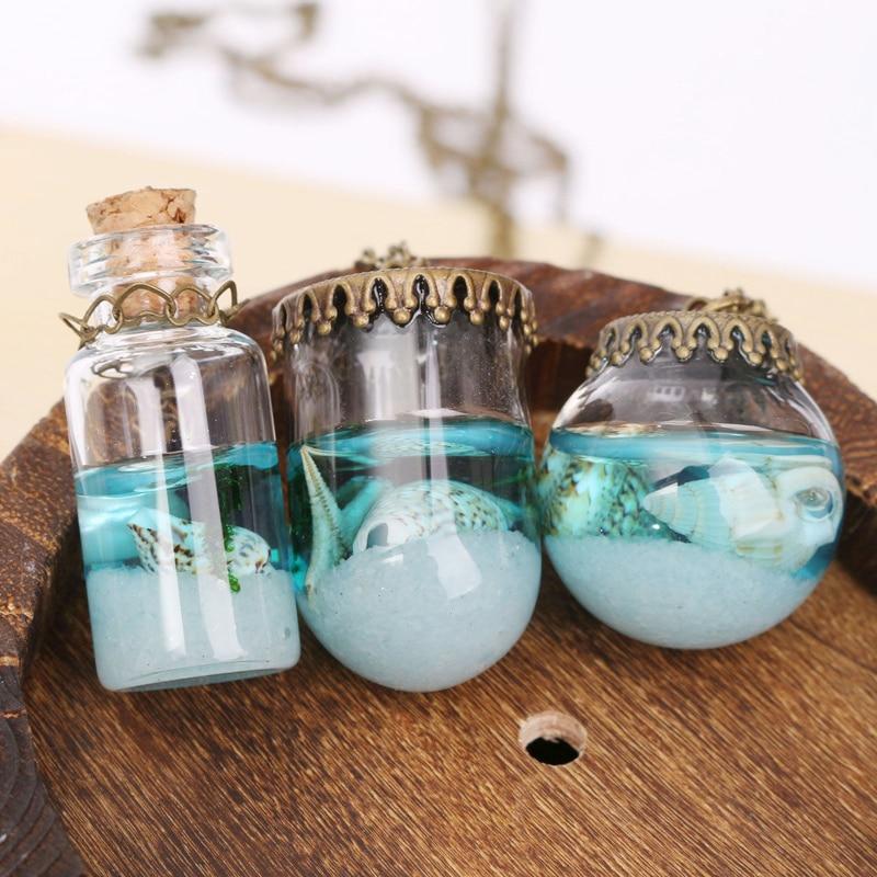 Ocean Drift Bottle Lucky Necklace - Floral Fawna