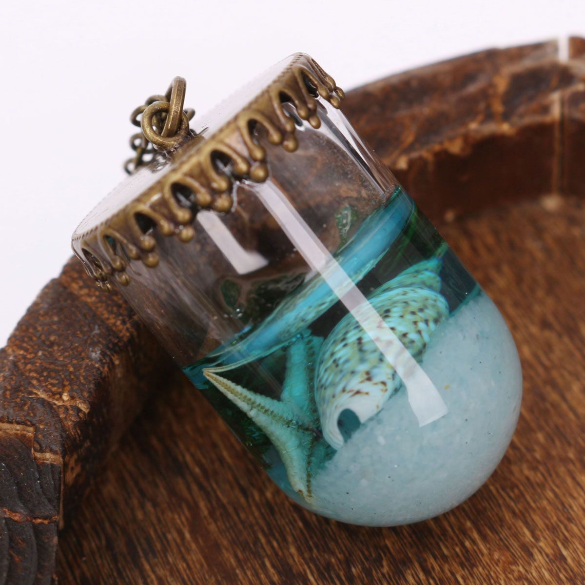 Ocean Drift Bottle Lucky Necklace - Floral Fawna