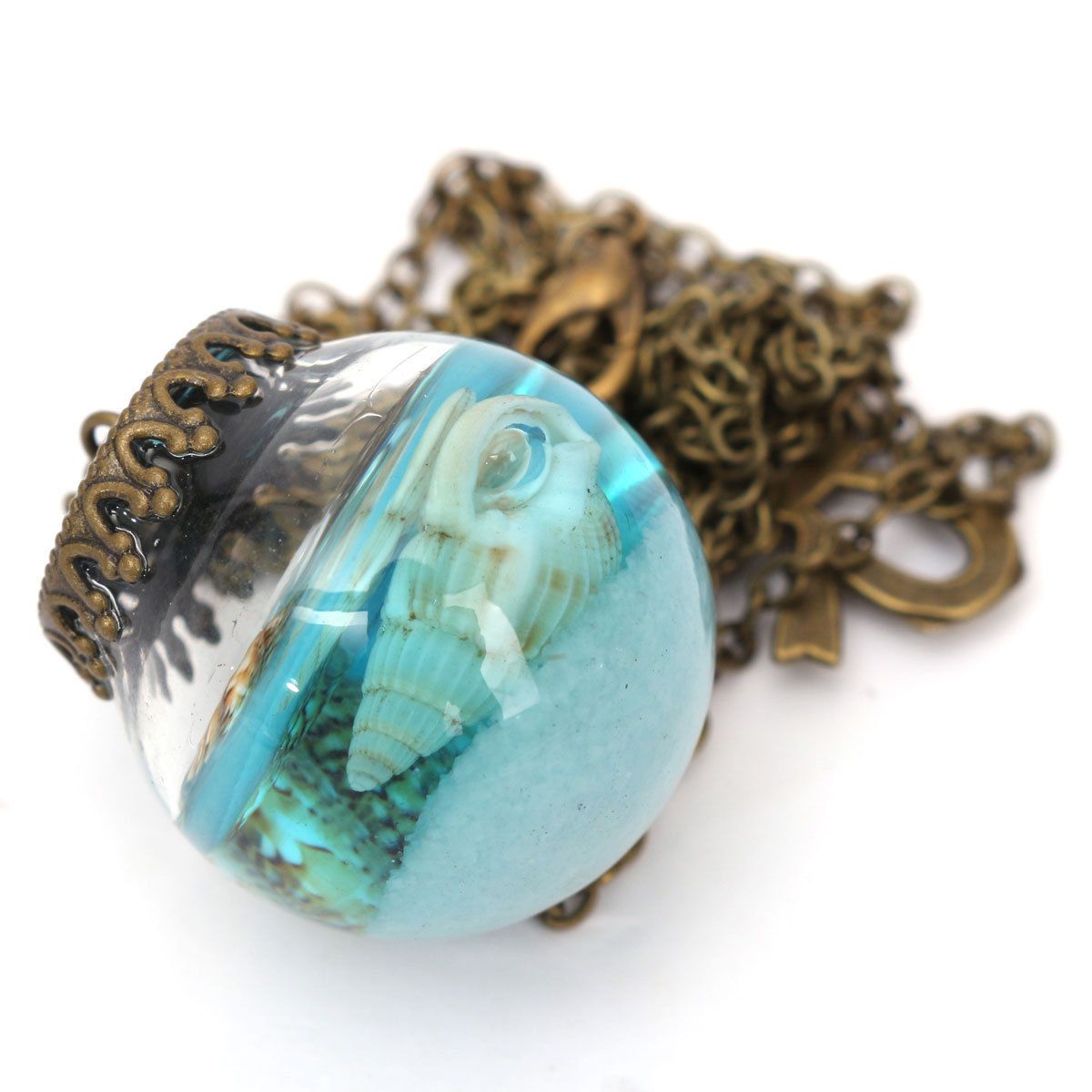 Ocean Drift Bottle Lucky Necklace - Floral Fawna