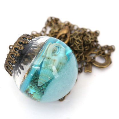 Ocean Drift Bottle Lucky Necklace - Floral Fawna