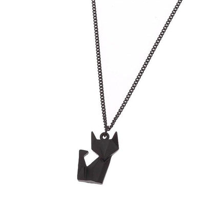 Origami Cat Necklace - Floral Fawna