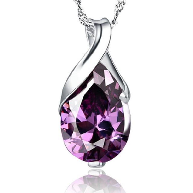 Purple Goddess Silver Necklace - Floral Fawna