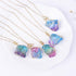 Rainbow Crystal Stone Necklace - Floral Fawna