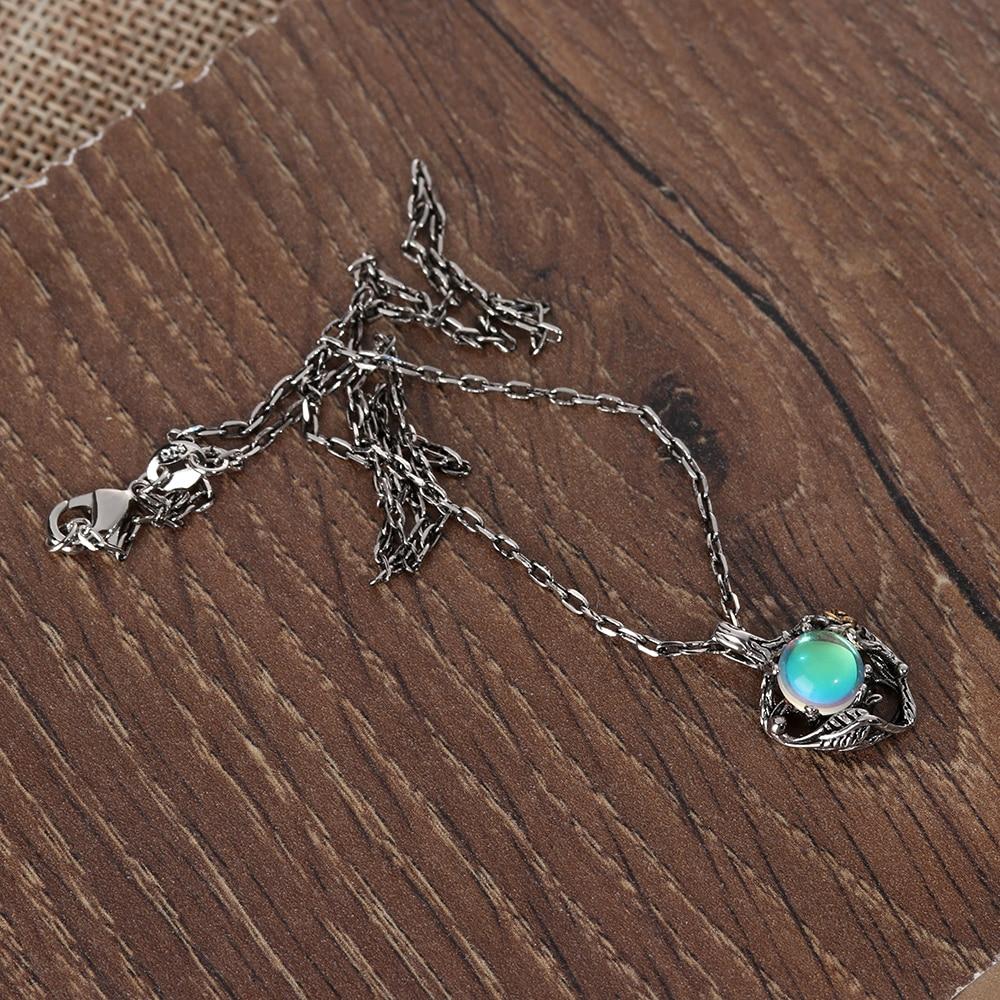 Rainbow Moonstone Rose Necklace - Floral Fawna