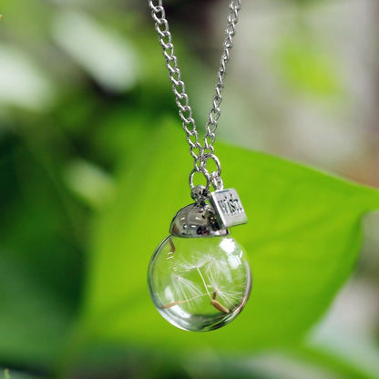 Real Dandelion Seeds Necklace - Floral Fawna