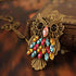 Rhinestone Owl Necklace - Floral Fawna