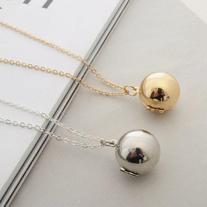 Secret Message Ball Locket Necklace - Floral Fawna