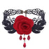 Sensual Rose Lace Choker Necklace - Floral Fawna