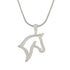 Silver Horse Head Necklace - Floral Fawna