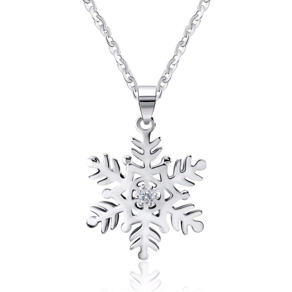 Snowflake Sterling Silver Necklace - Floral Fawna