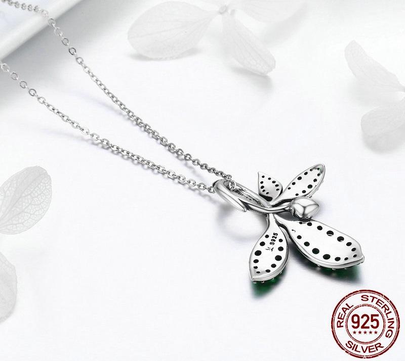 Summer Tree Leaves Sterling Silver Necklace - Floral Fawna