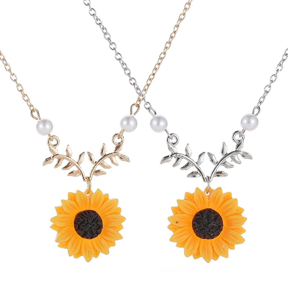 Sunflower Power Pearl Necklace - Floral Fawna