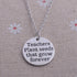 Teacher Inspirational Necklace - Floral Fawna