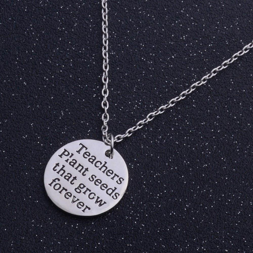 Teacher Inspirational Necklace - Floral Fawna