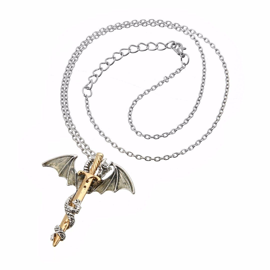 The Dragon Warrior Glow In The Dark Necklace - Floral Fawna