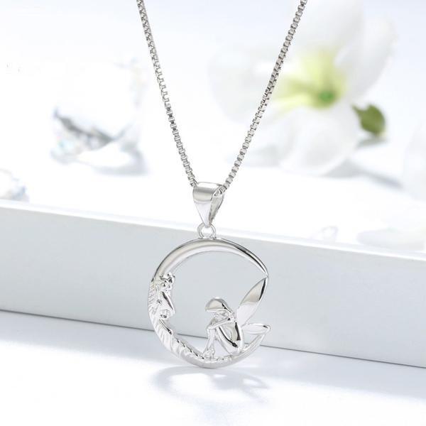 The Moon Fairy Necklace - Floral Fawna