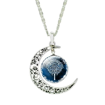 The Tree of Life Moon Necklace - Floral Fawna