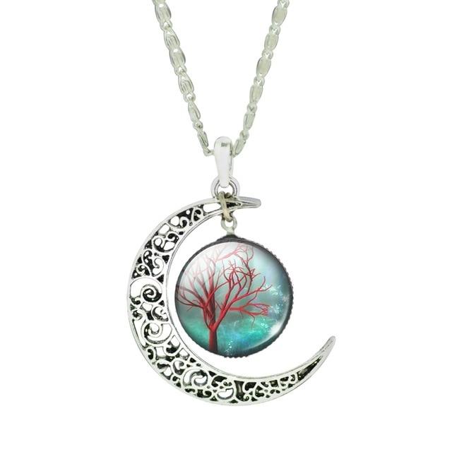 The Tree of Life Moon Necklace - Floral Fawna