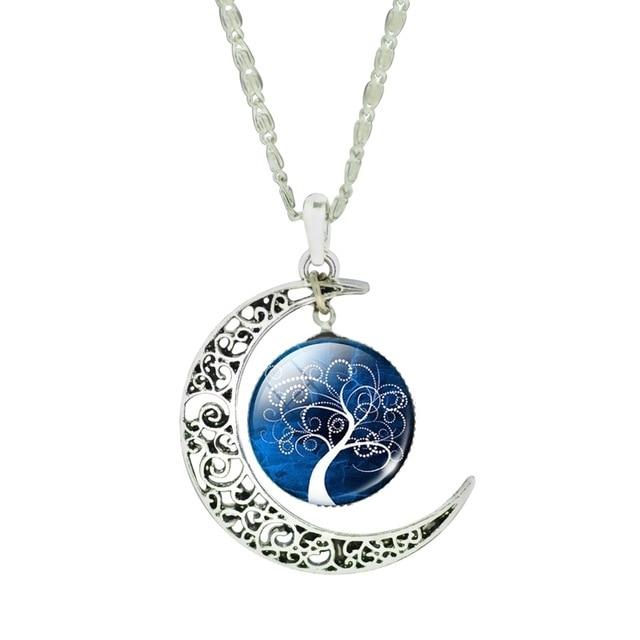 The Tree of Life Moon Necklace - Floral Fawna