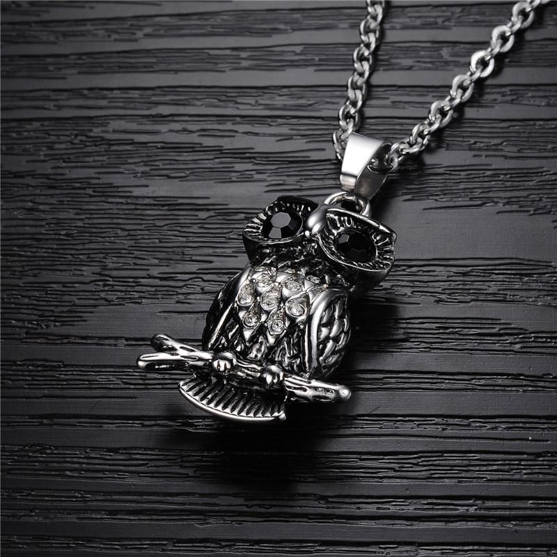 The Wise Owl Stainless Steel Necklace - Floral Fawna